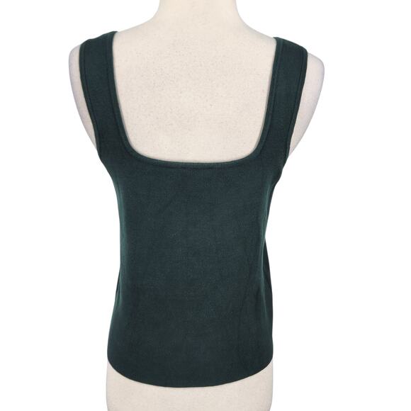 Calvin Klein Sleeveless Knit Top – Square Neckline & Deep-Cut Back - Size Medium - Picture 4 of 7